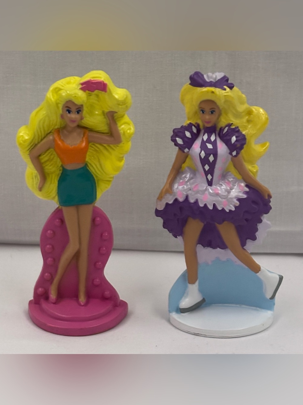 Vintage 90s McDonalds Barbie Happy Meal Toys Mattel Ice Skater Snap N Play